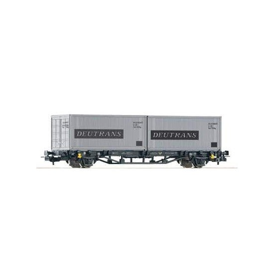 Wagon platforma typ Lgs579 z kontenerami 